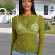 Damen Spitzenoberteil mit eleganter Passform und raffinierten Details WW