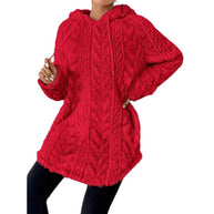Damen bequemer Kapuzenpullover mit strukturiertem Design WW