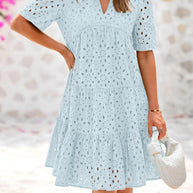 Damen Sommerkleid mit luftigen Lochmuster von WW