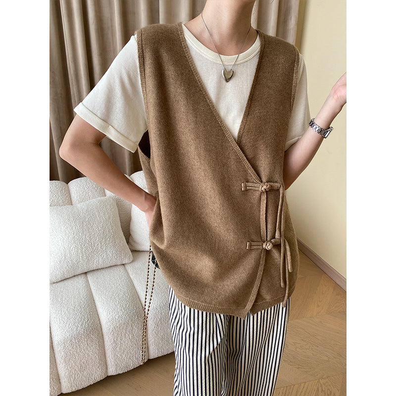 Femme Elegantes Geschichtetes Vest mit Utility-Taschen WW