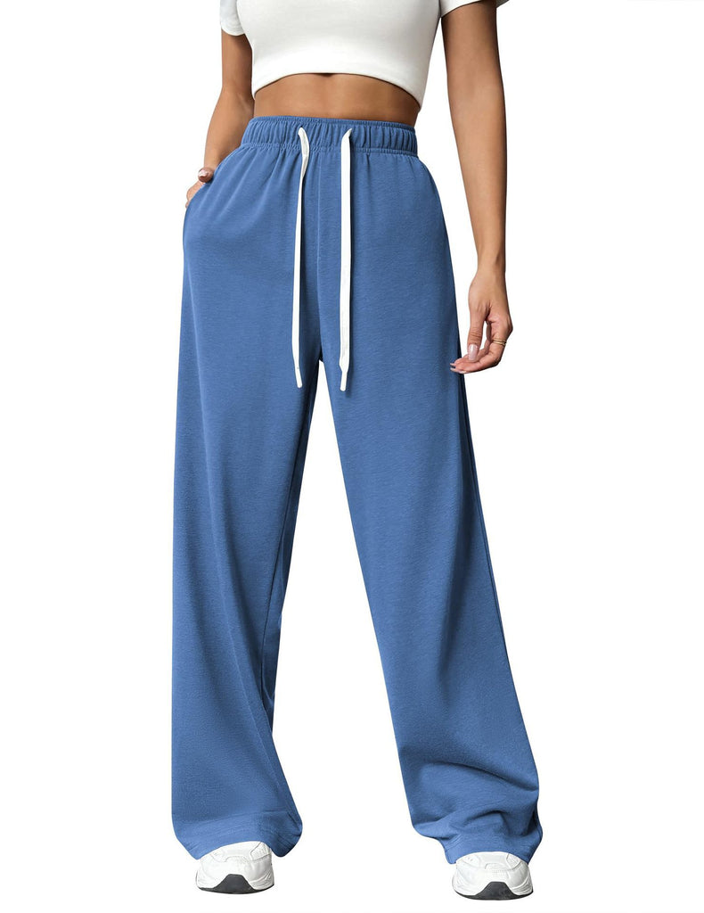 Damen weite Freizeithose mit elastischem Bund und praktischen Taschen WW