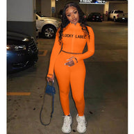 Damen Sportanzug mit Reißverschluss und elastischem Bund WW