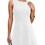 Damen A-Linien Kleid aus hochwertigem Stoff mit ergonomischem Schnitt WW