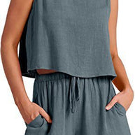 Damen Bequemes Jumpsuit mit weitem Schnitt und praktischen Taschen WW