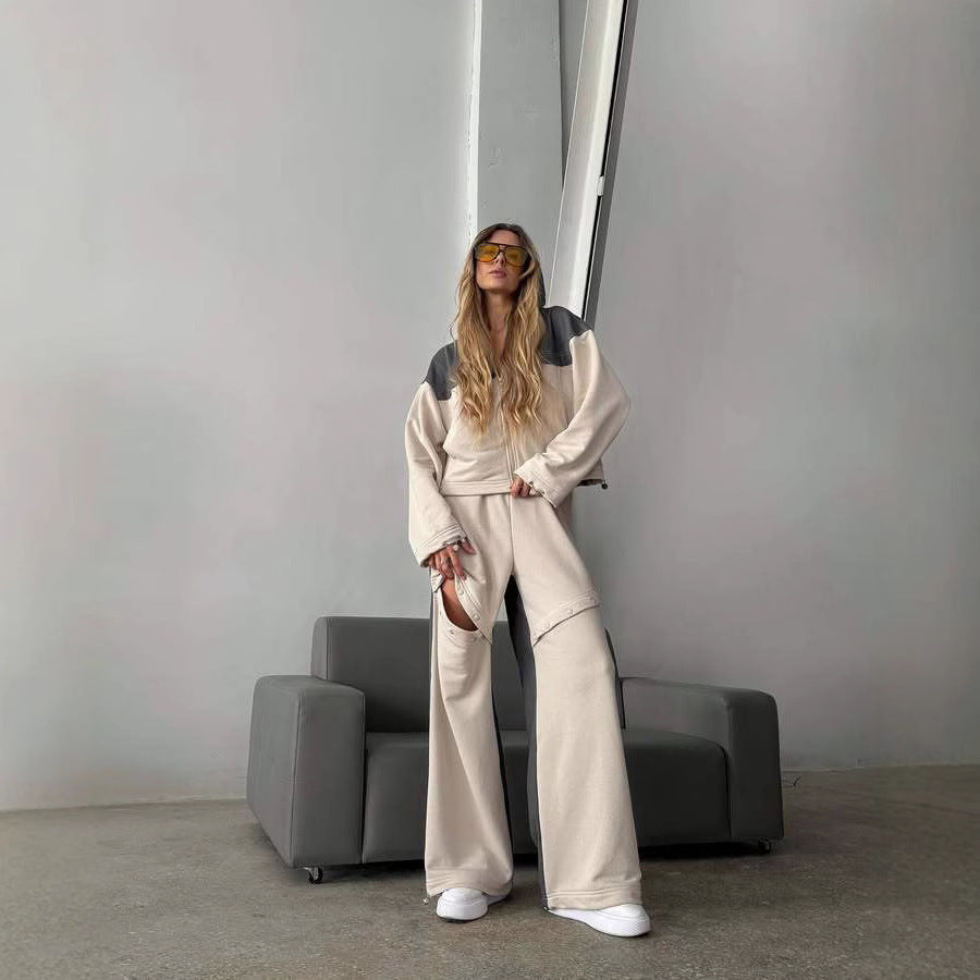 Damen Sportive Loungewear-Kombination mit funktionalen Details WW