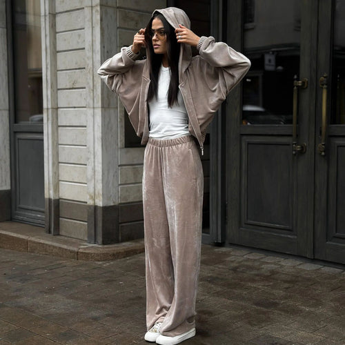 Damen Sportliches Fleece-Set WW