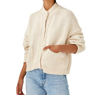 Damen Strickjacke im lässigen Schnitt mit Knopfdetails WW