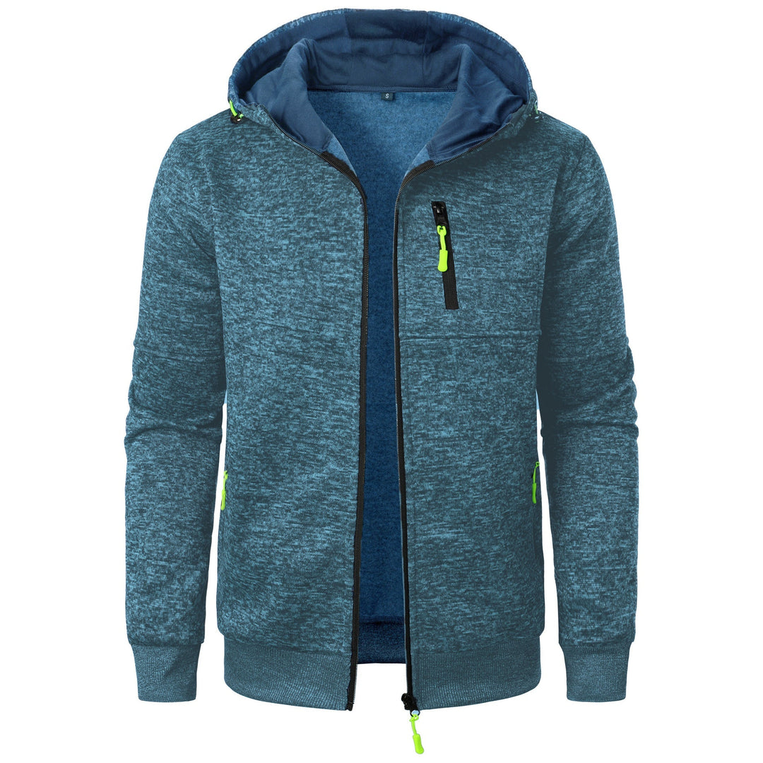 W&W Mode | Herren Gemusterte Zip Kapuzenpulli