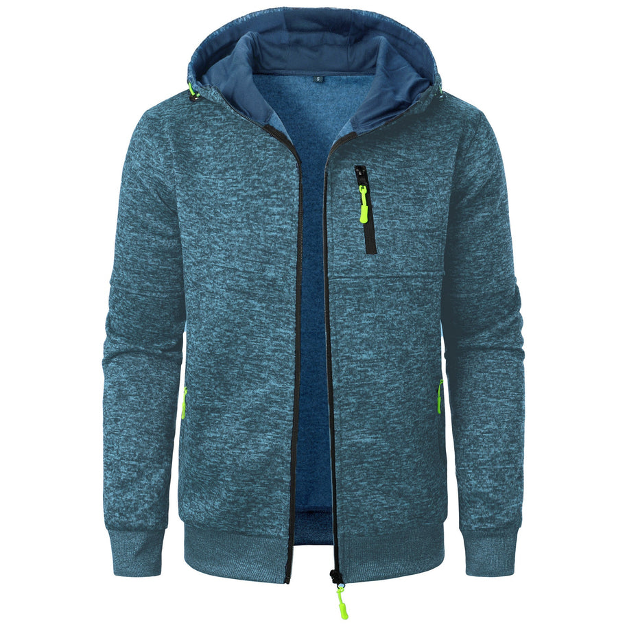 WW | Herren Gemusterte Zip Kapuzenpulli