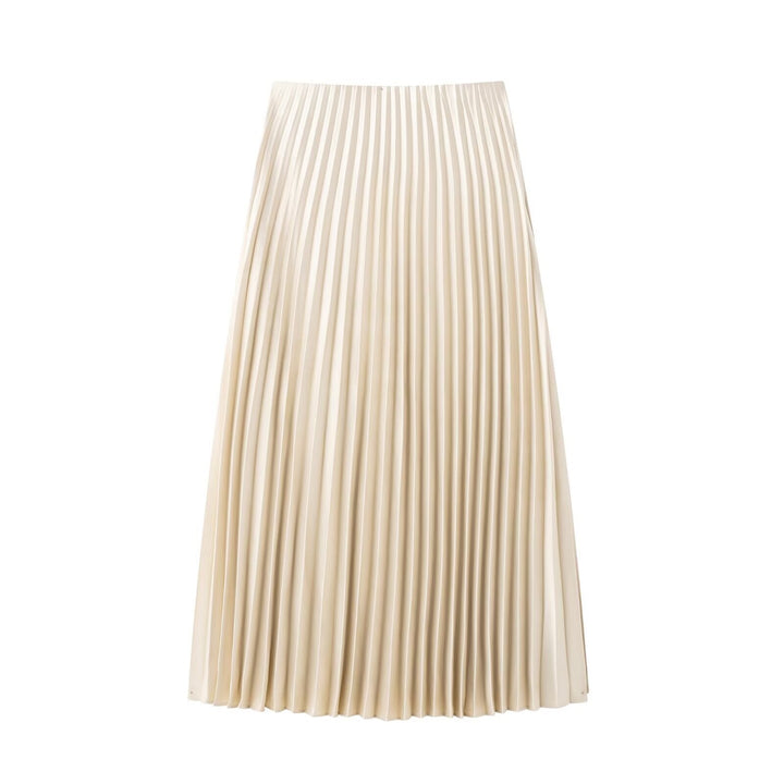 W&W Mode | Sommer Satin Gefühl Faltender Midi Rock