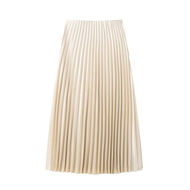 WWMODE | Sommer Satin Gefühl Faltender Midi Rock