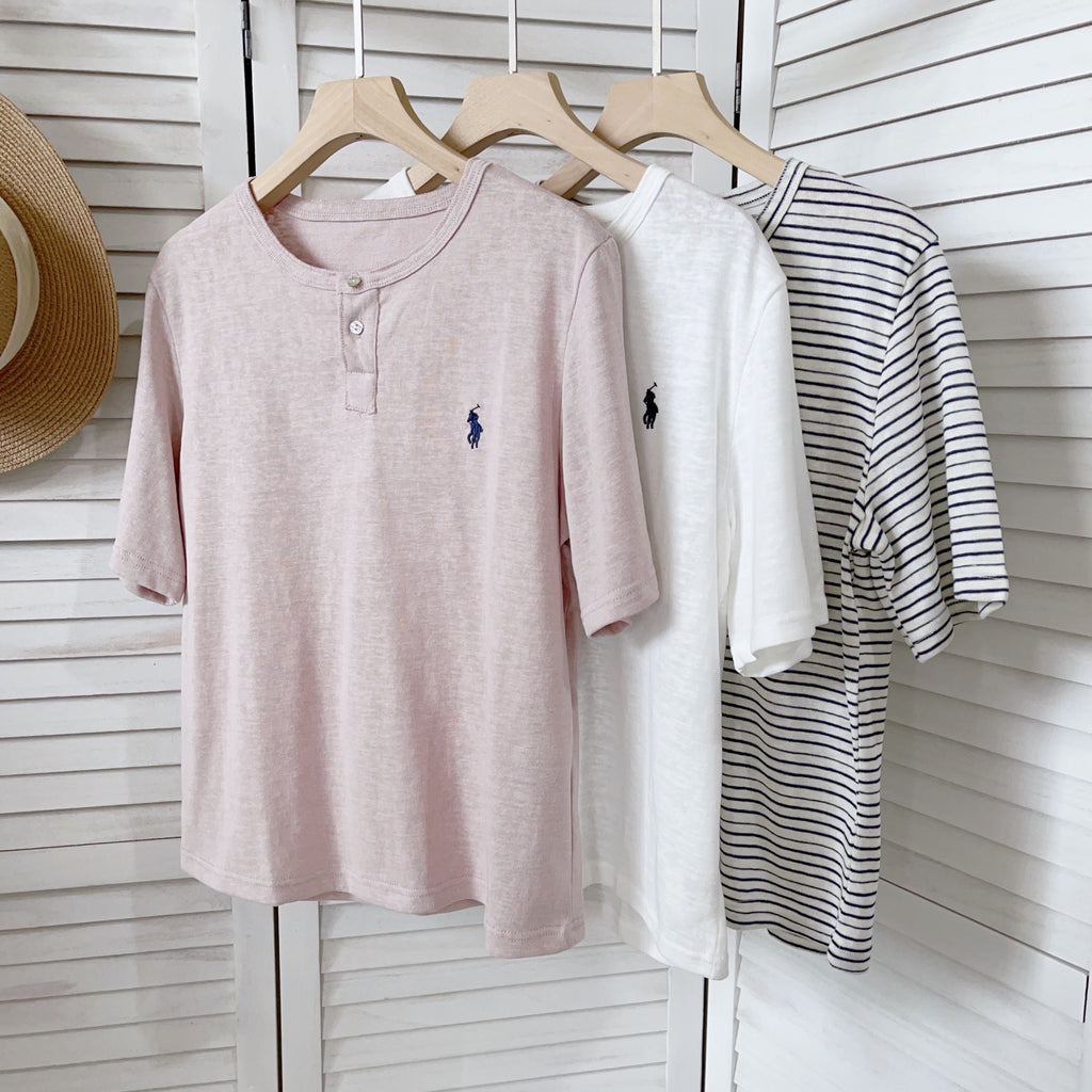 Herren Freizeit Button-Up Henley Shirt WW