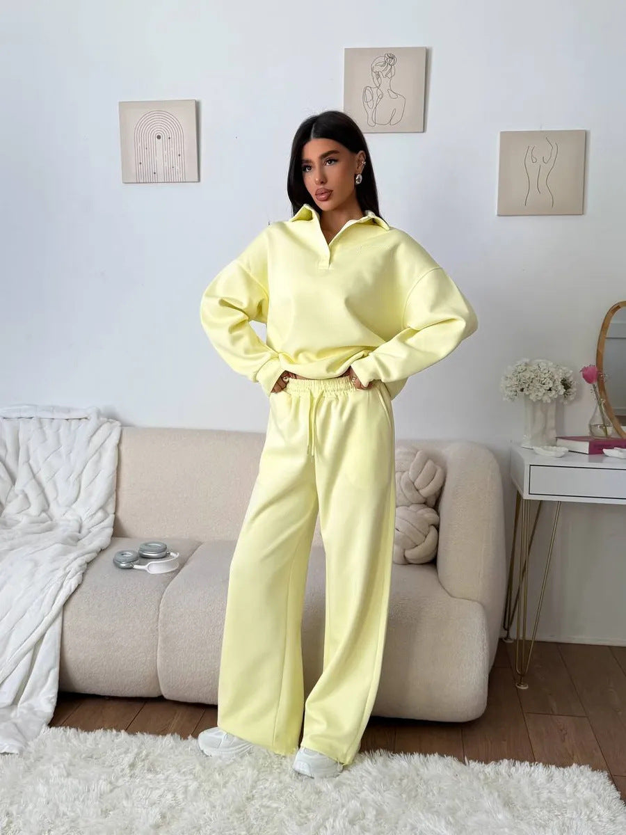 Damen Sportlicher Pullover mit weiten Hosen WW