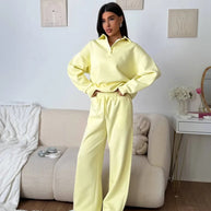 Damen Sportlicher Pullover mit weiten Hosen WW