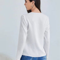 WW | Damen Satinbluse Imitation Seide Shirt