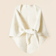 Damen Kuscheliger Wickelponcho mit modernen Fransen und elegantem Design WW