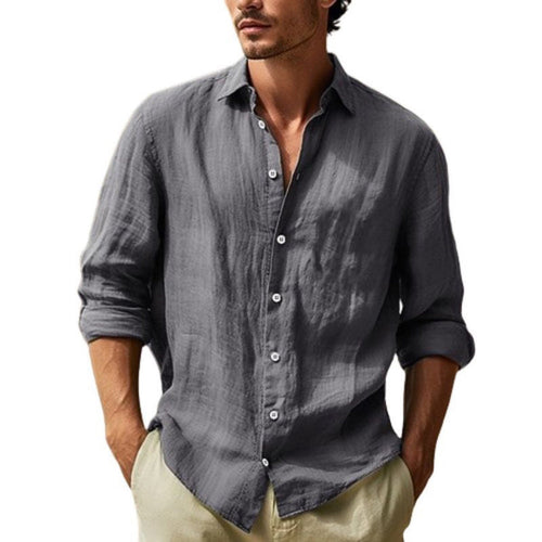 Herren Elegantes Leinenhemd mit modernem Schnitt und lässigem Look W&W Mode