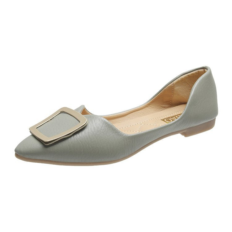 Damen elegante Ballerinas mit modischem Schnallen-Detail W&W Mode