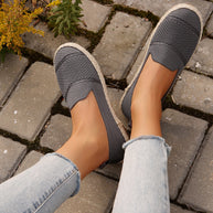Damen Atmungsaktive Slipper-Espadrilles mit Jute-Details WW
