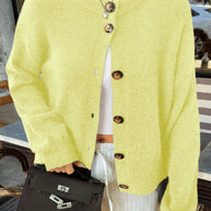 Damen Strickjacke mit Knopfdetails und lässigem Schnitt WW