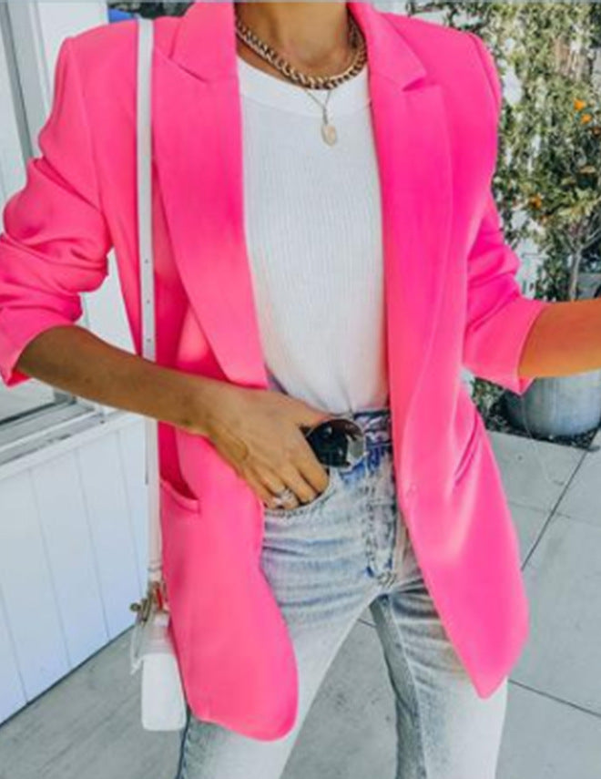 Damen Eleganter Oversized Blazer mit strukturiertem Schnitt und lässigen Details WW