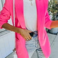 Damen Eleganter Oversized Blazer mit strukturiertem Schnitt und lässigen Details WW