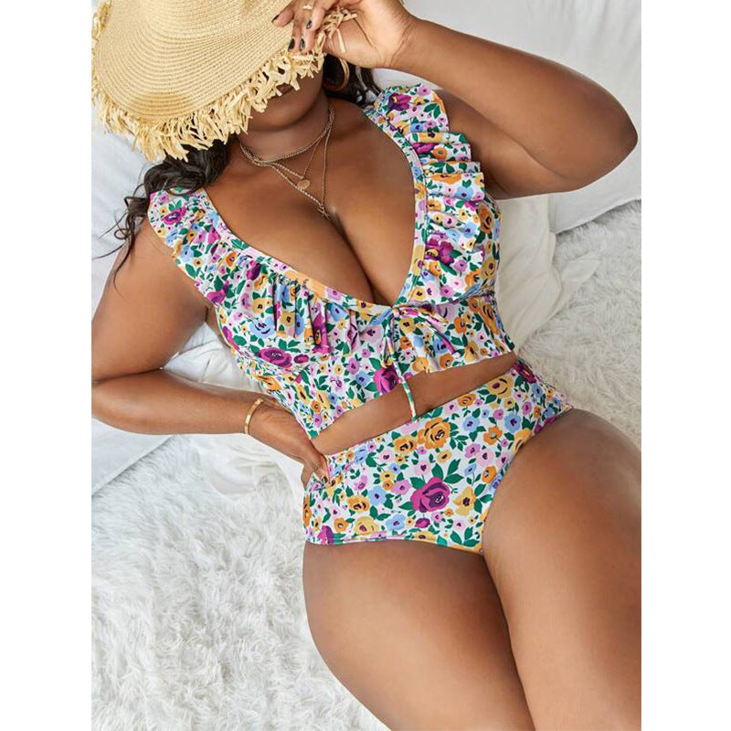 W&W | Großer bedruckter geteilter Bikini