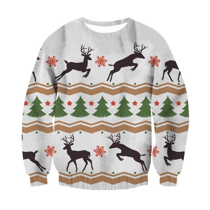 W&W Mode | Lustiger Dino Weihnachtspullover - Damen