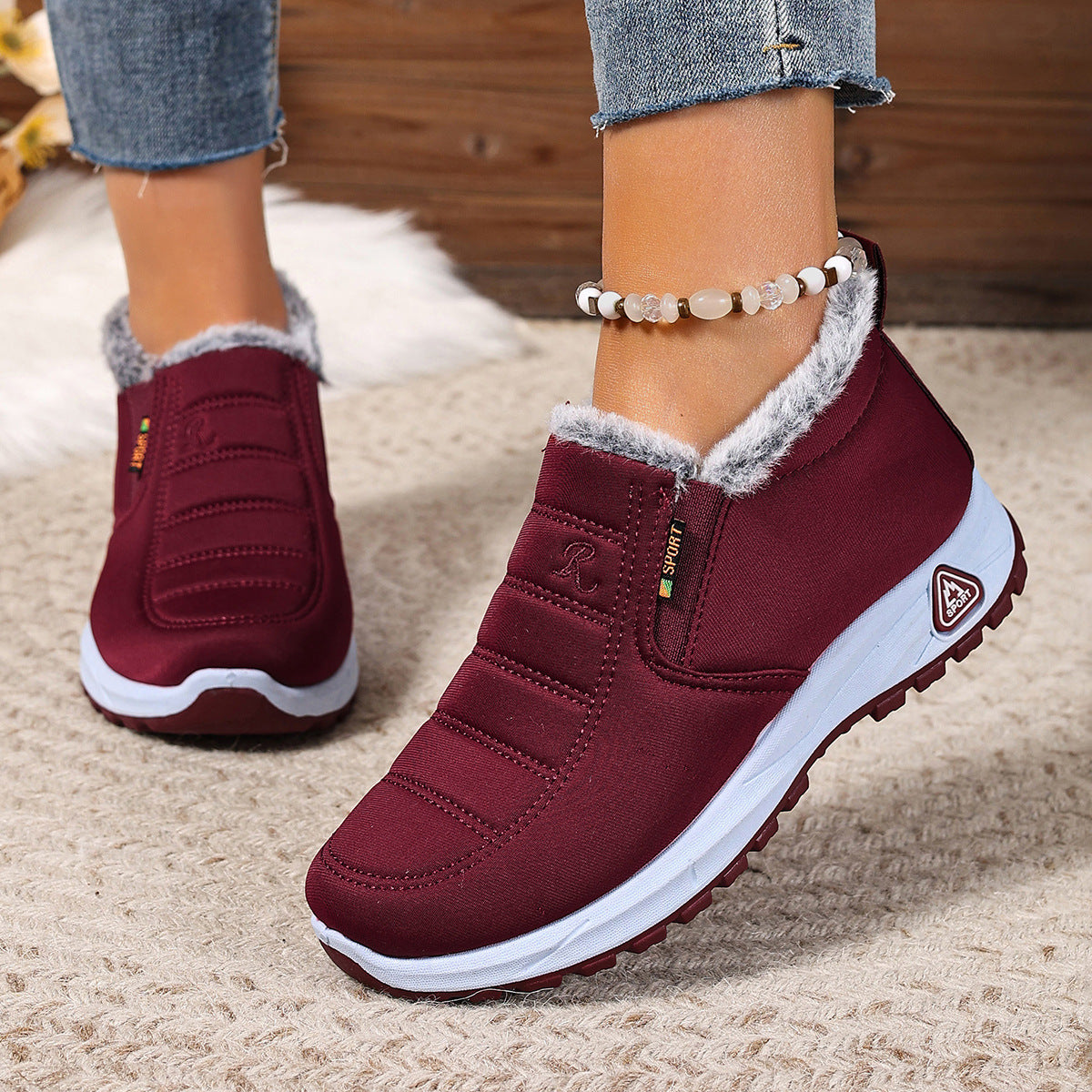 Damen Bequeme Winter-Sneaker mit kuscheligem Futter WW