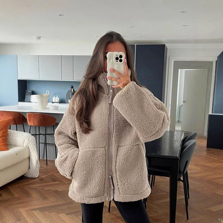 W&W Mode | Oversize-Fleecejacke mit entspannter Passform und weichem, warmem Stoff für Frauen
