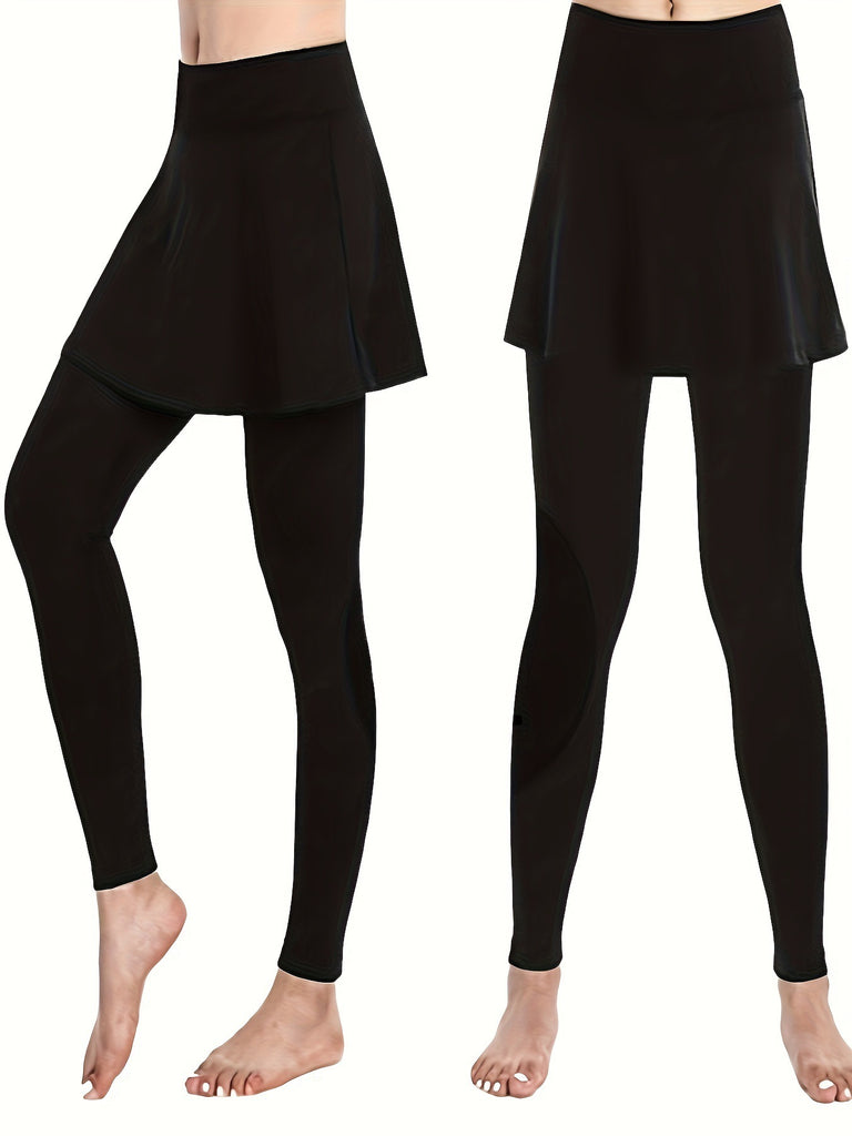 Damen Leggings mit schwingendem Rock WW
