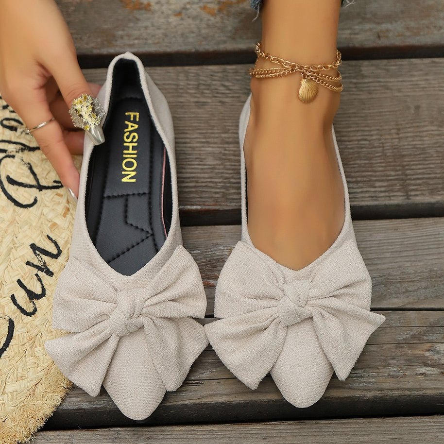 Damen Ballerina-Schuhe mit elegantem Schleifendetail und rutschfester Sohle WW
