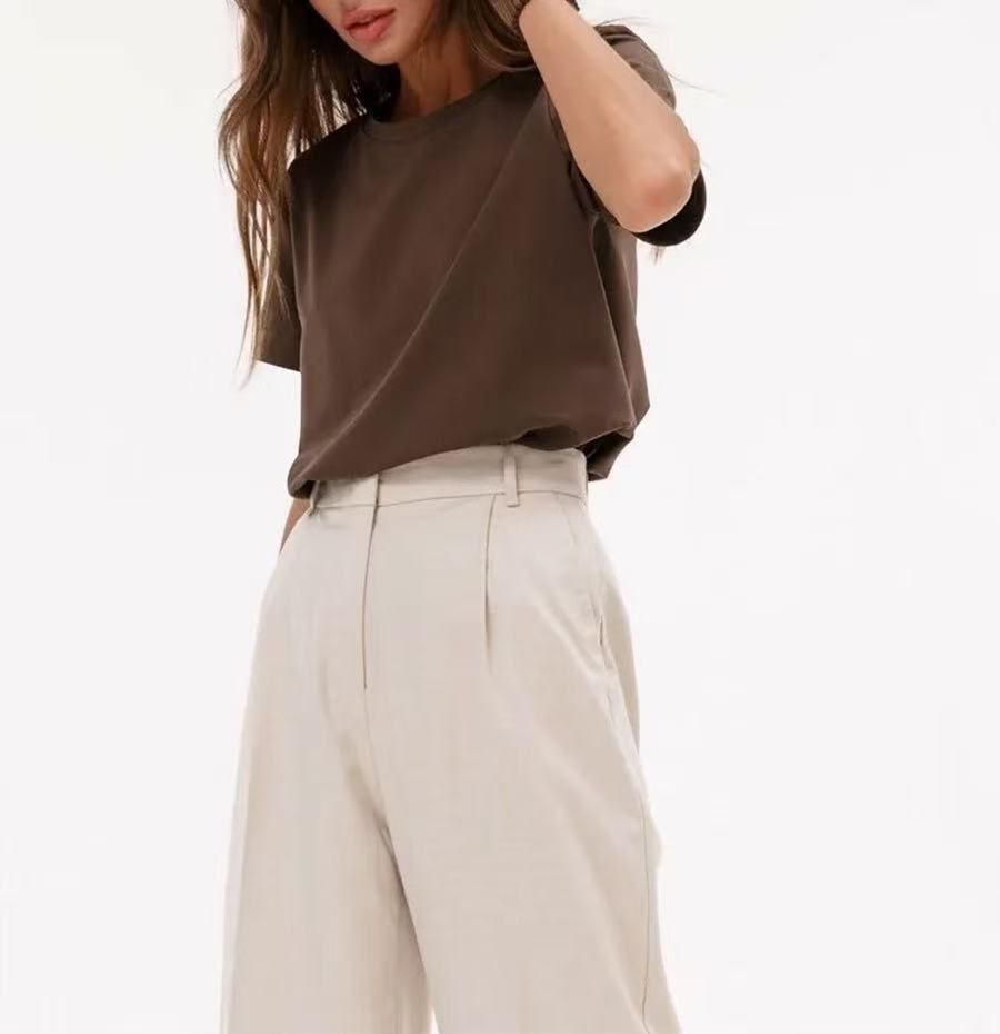 Damen Basic T-Shirt mit hochwertiger Baumwollqualität und lässigem Schnitt WW