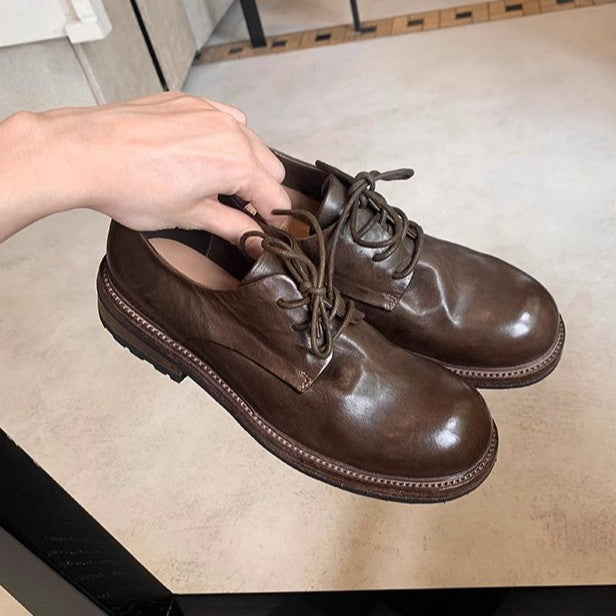 Damen Schnürschuhe aus hochwertigem Leder mit eleganter Profilsohle WW