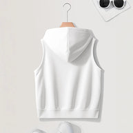 Damen sportliche Kapuzenweste mit durchgehendem Reißverschluss und praktischen Taschen WW