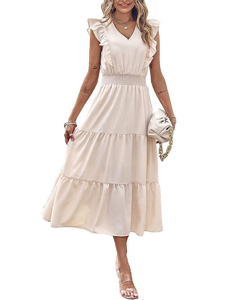 WW | Ärmellose Tunika Laget Flowy Midi Kleid