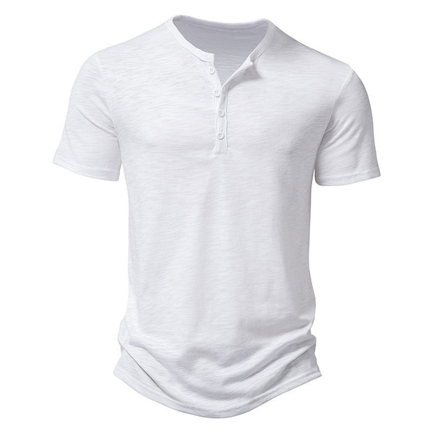 Herren Relaxed Fit Kurzarm Henley-Shirt WW