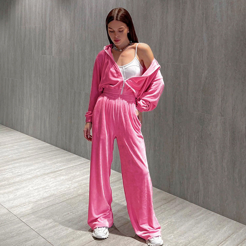Damen bequeme Trainingsanzug mit weitem Schnitt WW