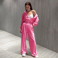Damen bequeme Trainingsanzug mit weitem Schnitt WW