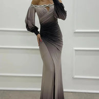 WW | Partykleid mit Camisole und positioniertem Schlitz in großer A-Linie