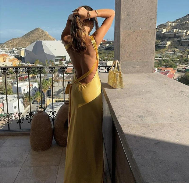 WW | Shoulder-Kleid Mit Schnürdetails Für Frauen