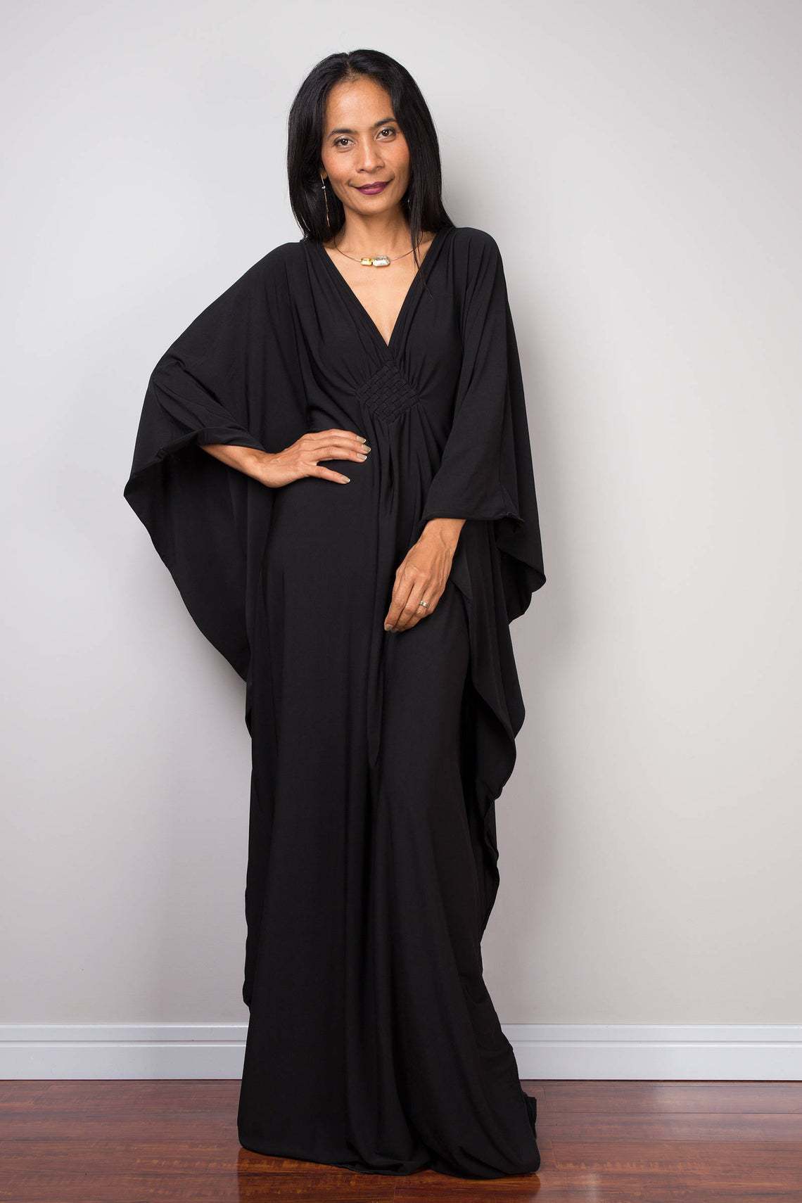 Damen elegantes Maxi-Kleid mit weitem Schnitt WW
