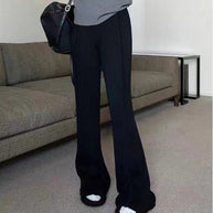 Damen Bequeme Plissee-Hose mit elastischem Bund und weitem Bein WW