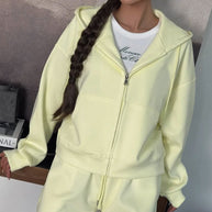 Damen bequeme Hoody-Shorts Kombination WW