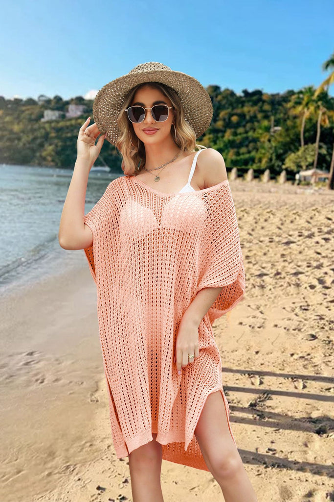 Damen Strandkleid mit luftiger Netzstruktur WW