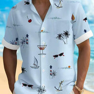 Herren Freizeithemd mit maritimen Motiven WW