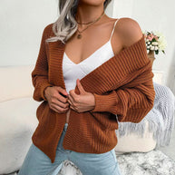 Damen Strickjacke mit oversized Schnitt WW
