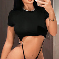 Damen topmodernes Cut-Out Bodysuit mit verspieltem Design W&W