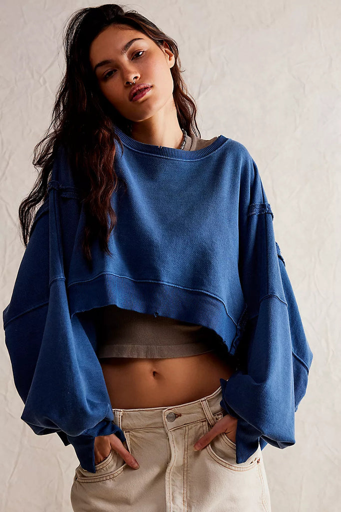 Damen lässiger Oversized Pullover WW