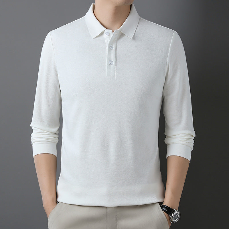Herren Langarm-Polo mit edler Struktur und bequemer Passform WW
